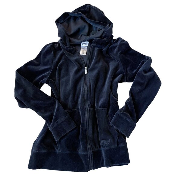 Everlast Sport Hoodie | Black Velour Zip Up Y2K - Picture 6 of 7
